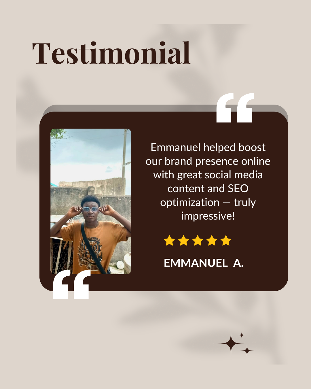 Testimonial — Social Media SEO