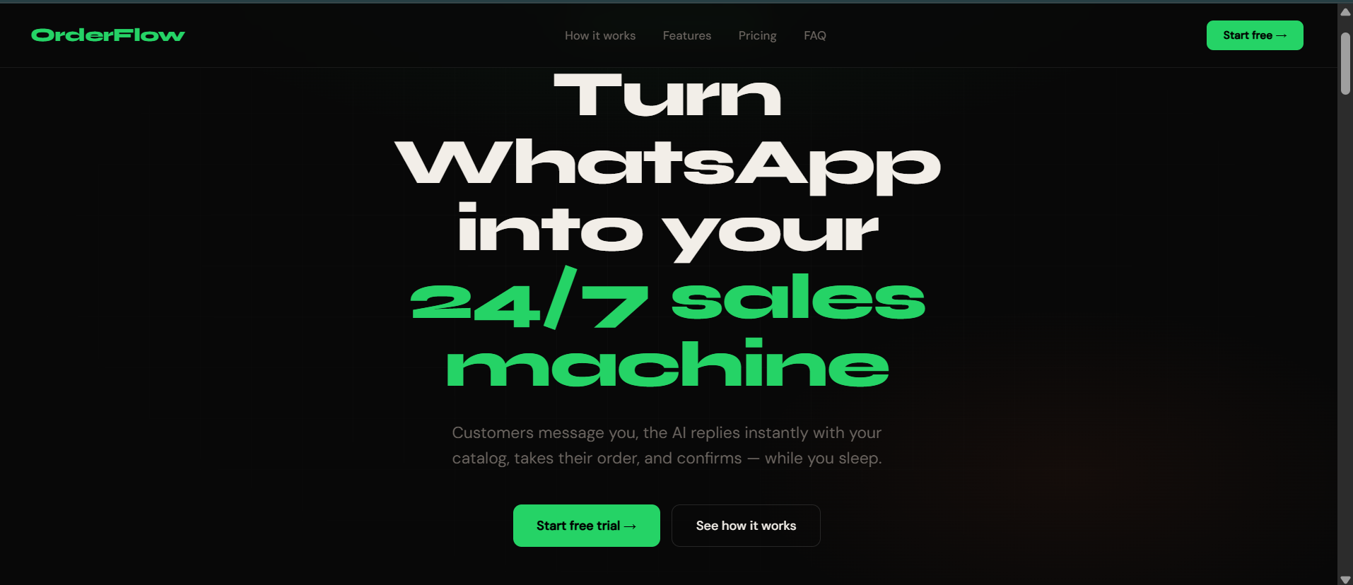 OrderFlow WhatsApp AI