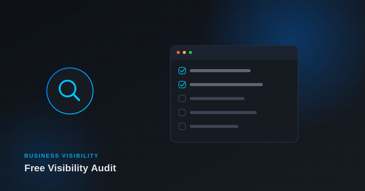 Business visibility audit — find what's holding your business back online